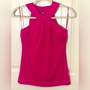 The Limited Fuchsia Pink Criss Cross Top